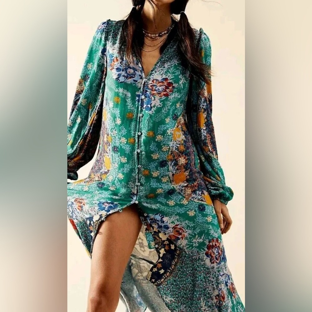 Free People Marais Printed Floral Maxi Dress